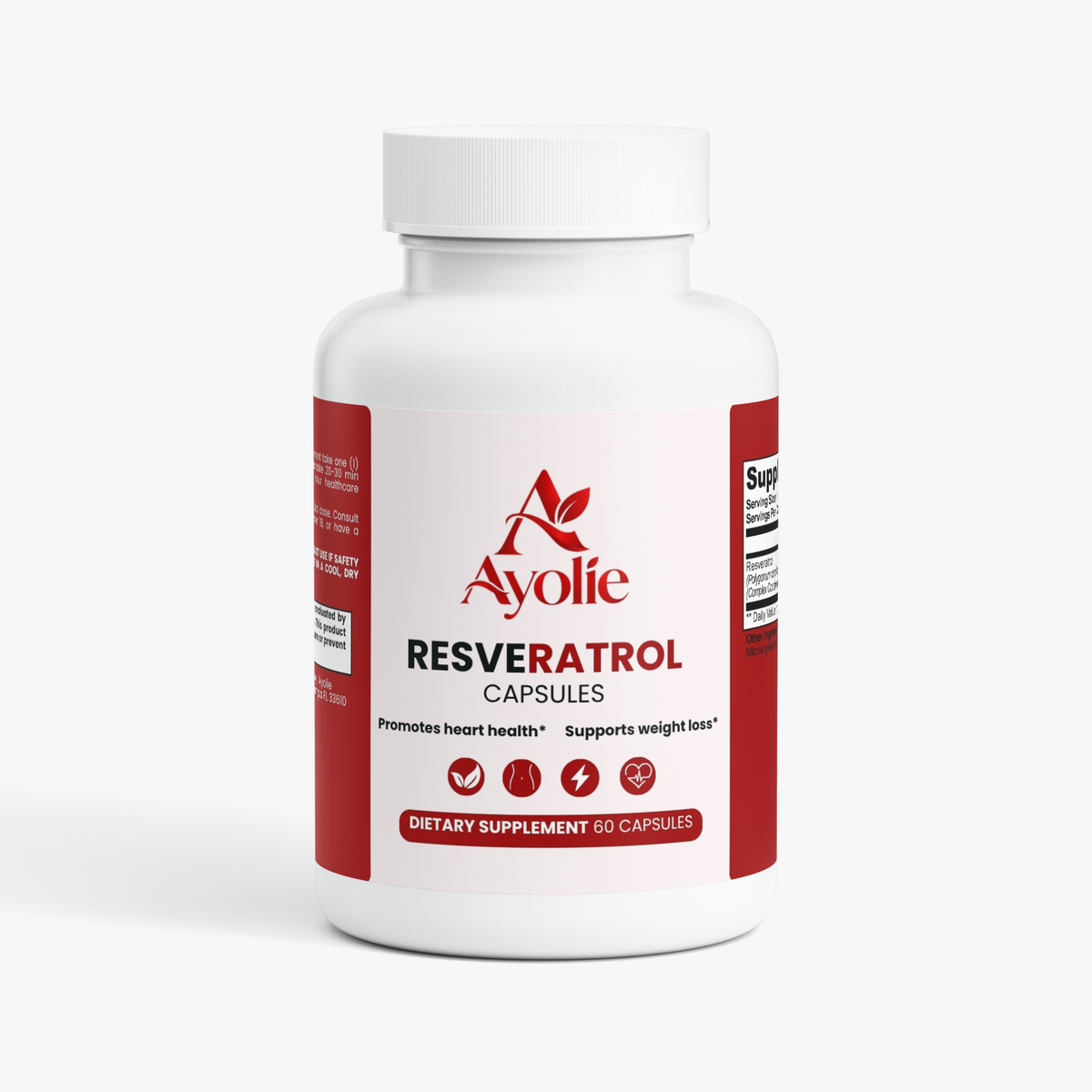 Ayolie Resveratrol Capsules — 60 Capsules